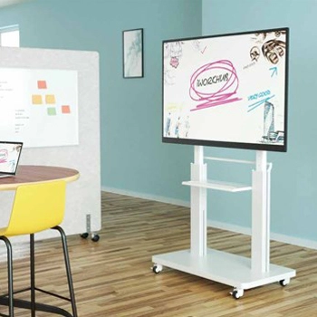 The Mobile TV Stand Can Optimize Space and Rotate Horizontally by 90°